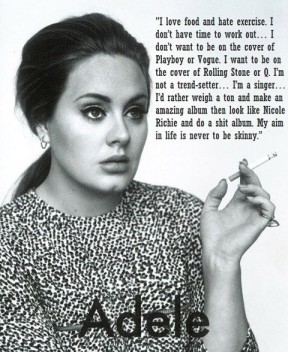 Adele, keeping it real